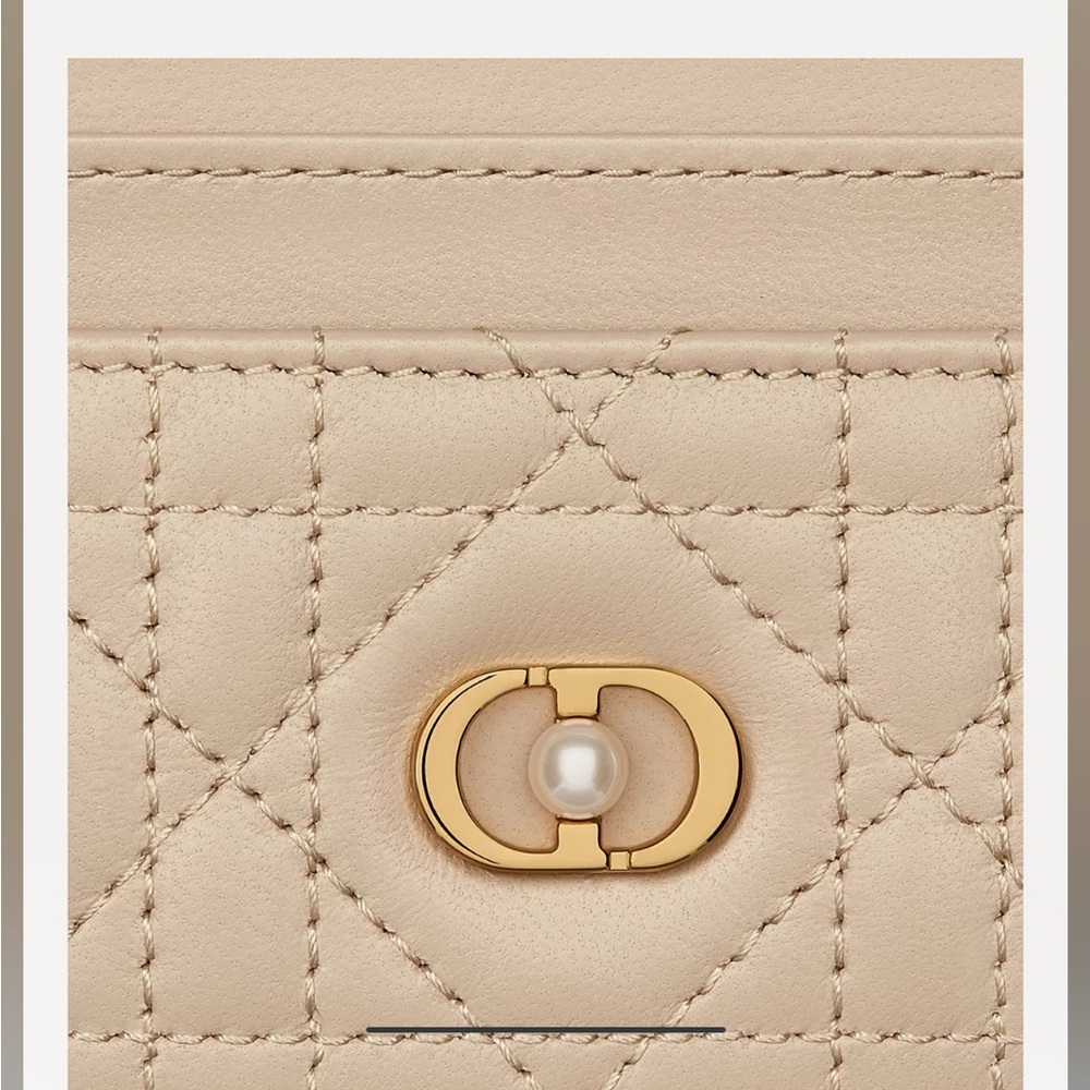 Dior Jolie Freesia Beige Card Case Holder Wallet - Picture 8 of 8
